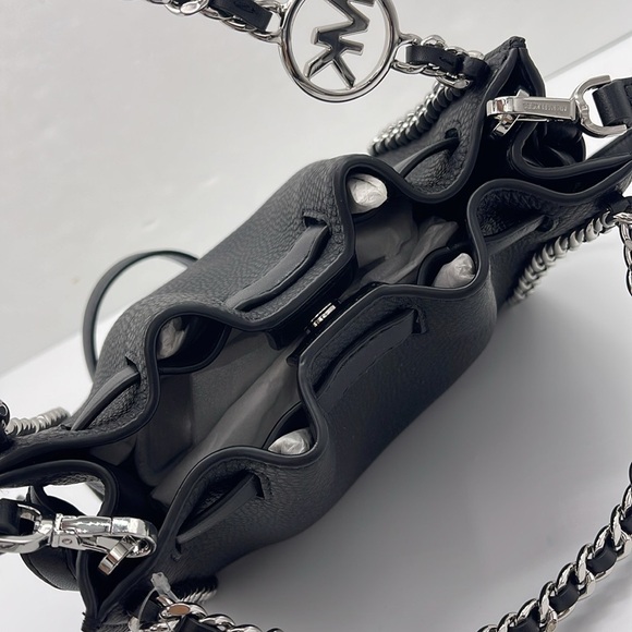 Michael Kors Women's Mina Sm Belted Chain Crossbody Bag - Black - Shoulder Bags - Picture 16 of 16